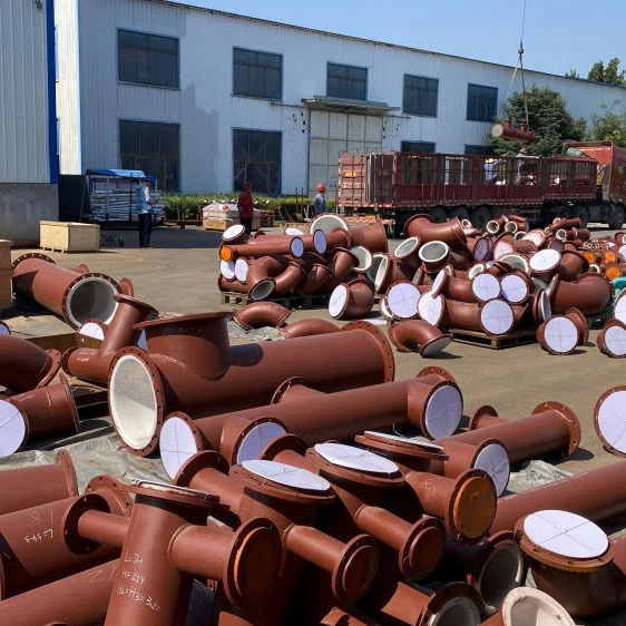 Cotovelo de tubo de processo industrial revestido com PTFE